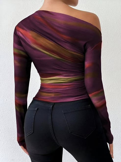 Tee Shirt Manche Longue Femme Décontracté 100% Coton Élégant-5