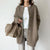 Gilet Femme Long Boutonné en Mélange de Coton et Acrylique 1