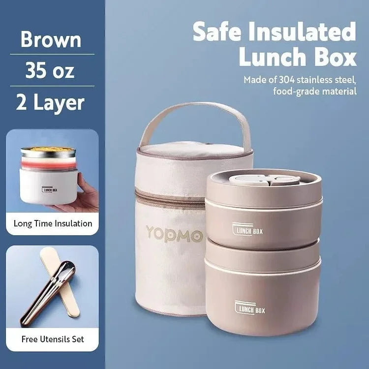 Boîte à Lunch Isotherme Multi-Couches Acier Inoxydable 1,5 L-2