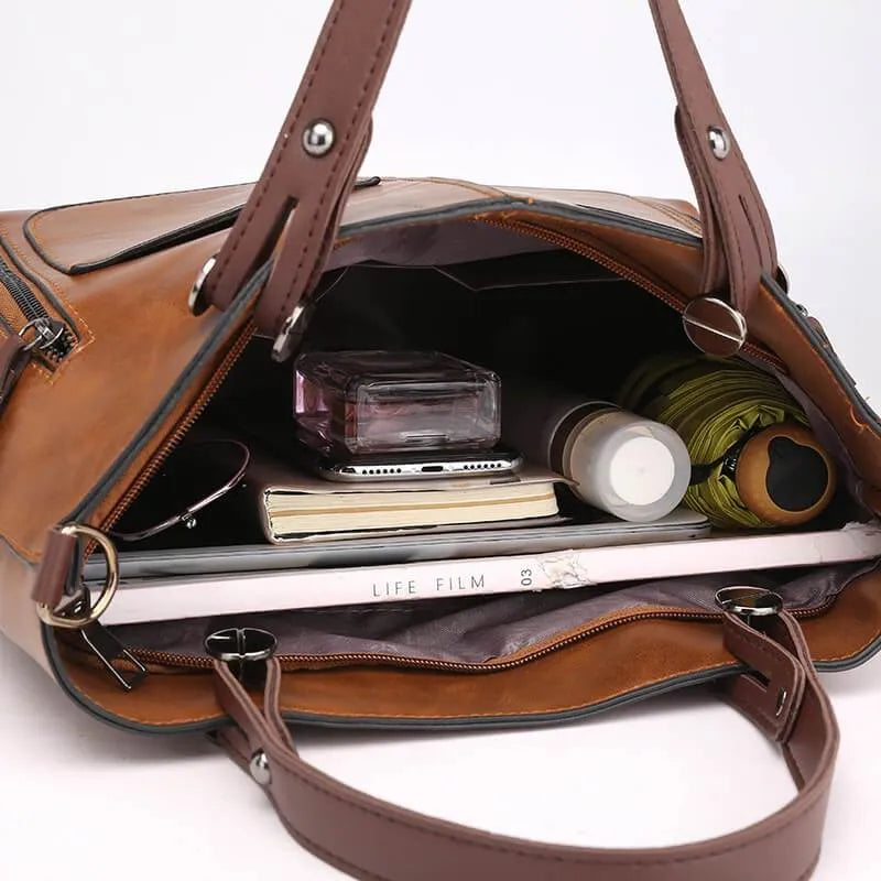Sac à main femme en cuir élégant et spacieux avec bandoulière ajustable 4