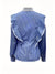 Chemise Femme Élégante à Rayures avec Volants et Manches Longues en Tissu Doux-2
