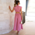 Robe d'Été Femme Élastique Longue Chic Coton Doux-2
