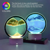 Lampe de Chevet Multicolore Animée en Verre Sable Design Moderne-4