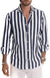 Variant image for Chemise Homme Rayée Décontractée en Coton Doux-55