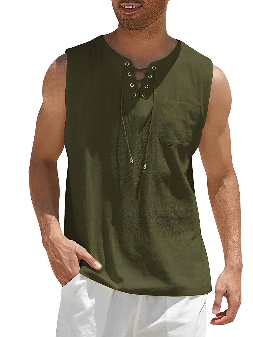 Haut pour hommes en coton respirant 1