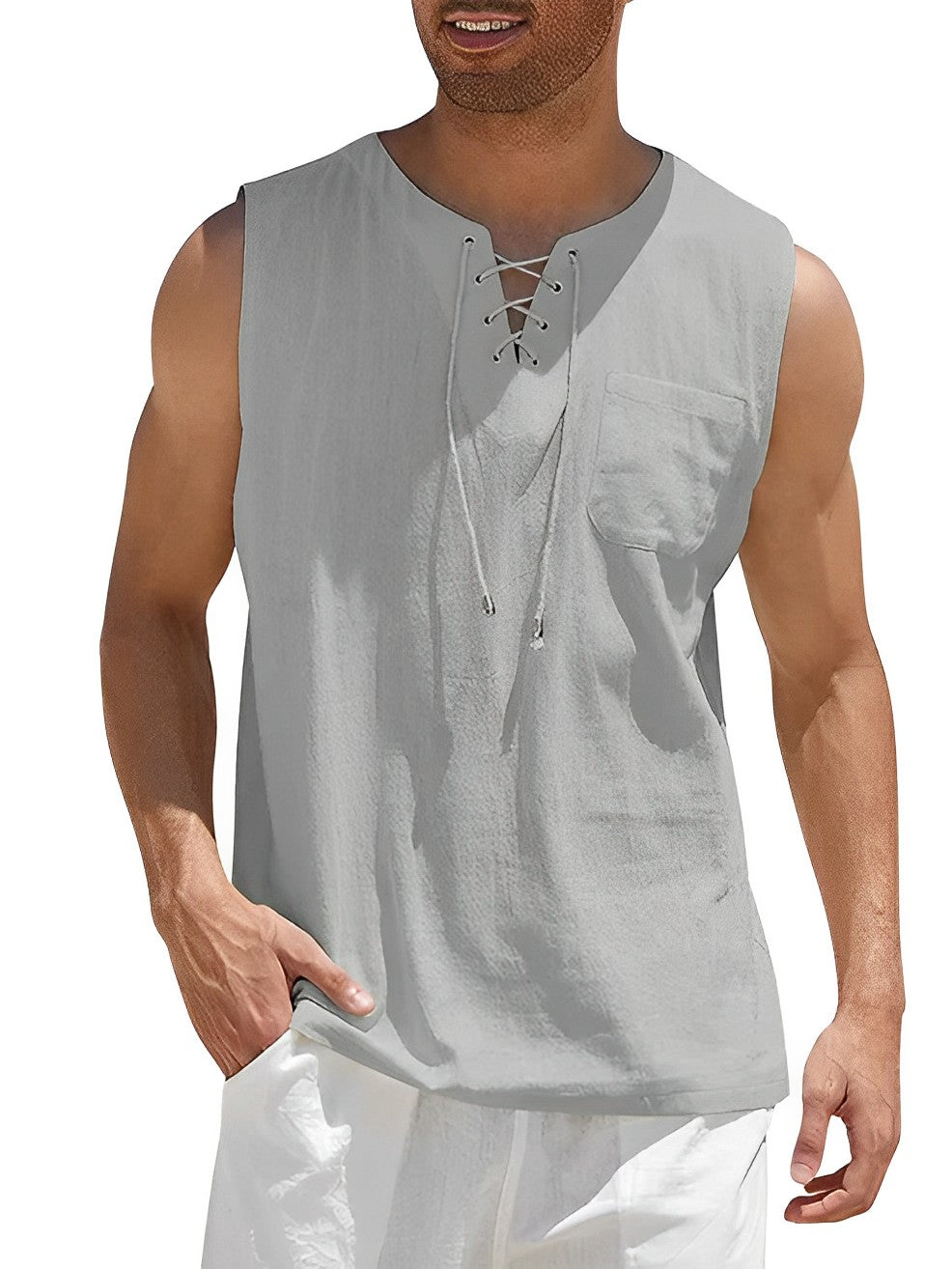 Haut Homme Coton Respirant Manches Courtes Casual 6