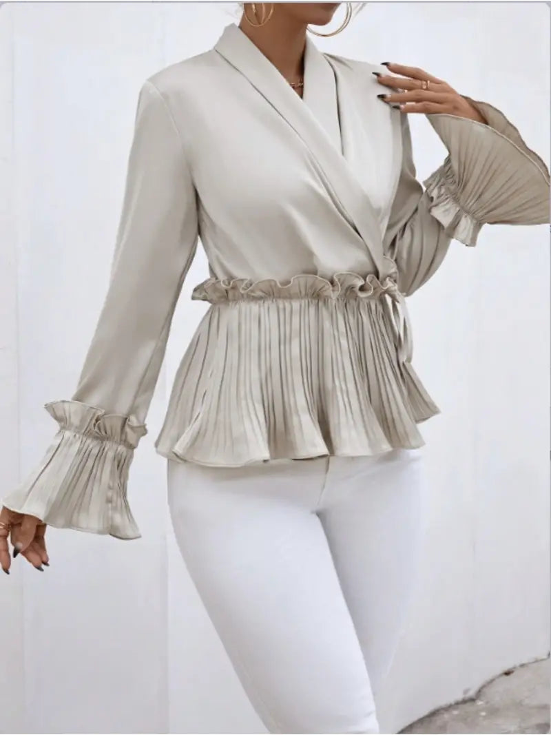 Chemisier Femme Chic Satin Élégant et Léger-5