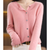 Variant image for Pull Femme Col en V en Laine Pure Ajusté-7