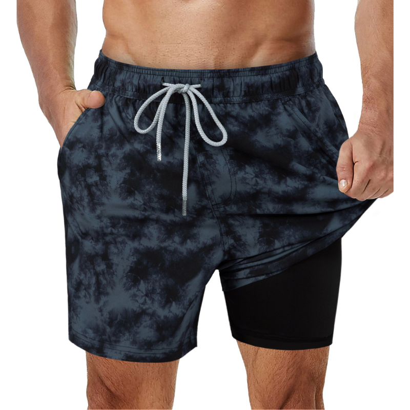Short de bain 2 en 1 pour hommes