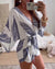 Combinaison Femme Chic Col en V Manches Longues Tissu Léger 1