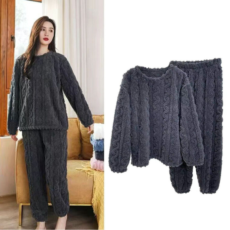 Pyjama chaud en polaire pour femmes
