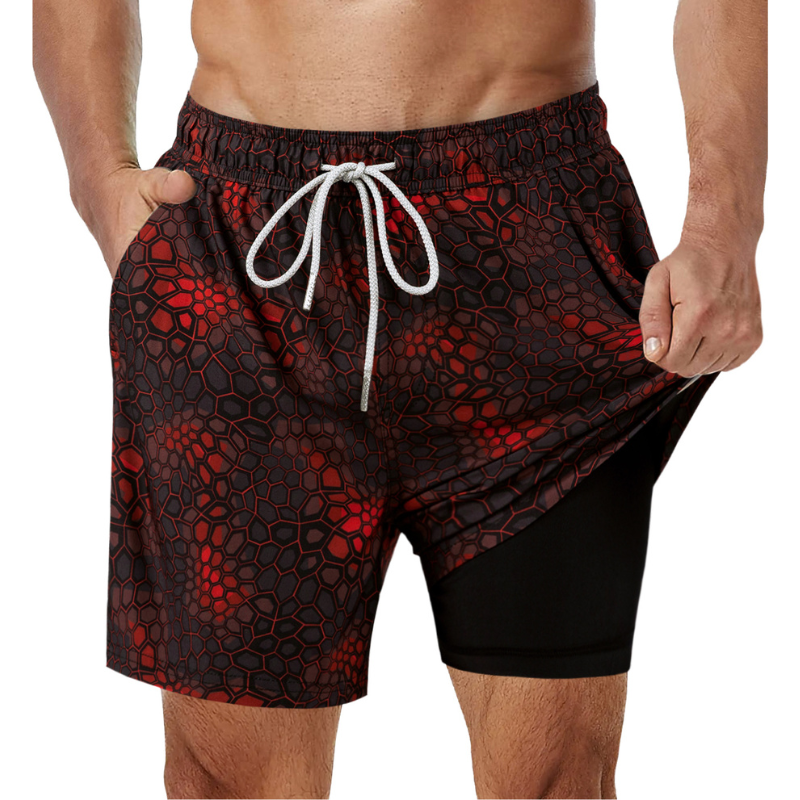 Short de bain 2 en 1 pour hommes