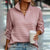 Pull Femme Col V Élégant Mélange Coton Soie 1