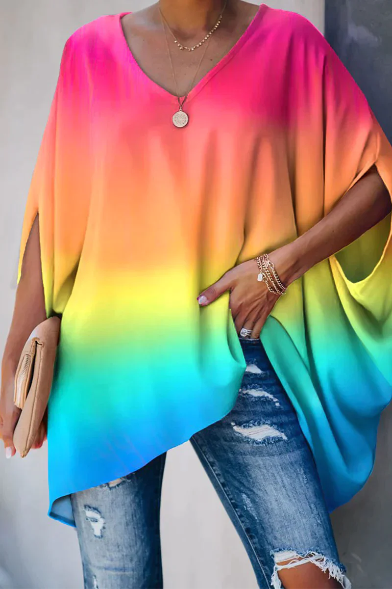 Chemisier Femme Chic Ample Polyester Élégant-1