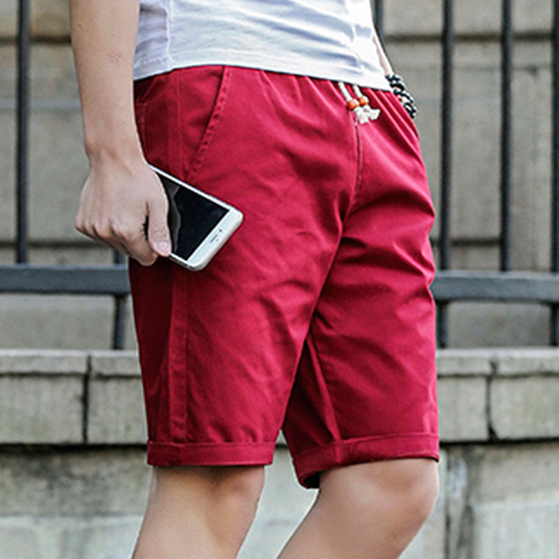 Variant image for Shorts Homme Décontractés en Coton Respirant avec Cordon Ajustable-29