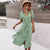 Variant image for Robe d'été Femme Imprimée Chic à Lacets 100% Coton-1