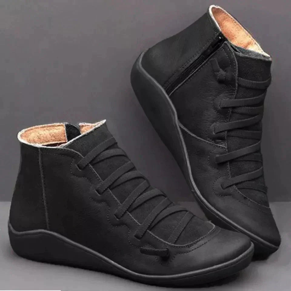Bottes Hiver Femme Confortables Imperméables en Cuir Synthétique avec Soutien Optimal 1