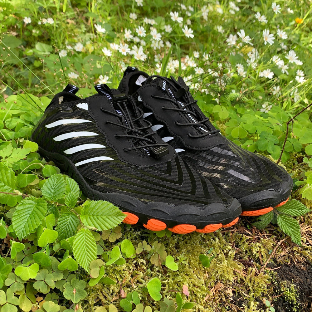 Variant image for Chaussures Femme Noires Confortables Respirantes Barfuß en Tissu-1