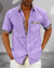 Variant image for Chemise Homme Manche Courte Élégante en Tissu Respirant-36