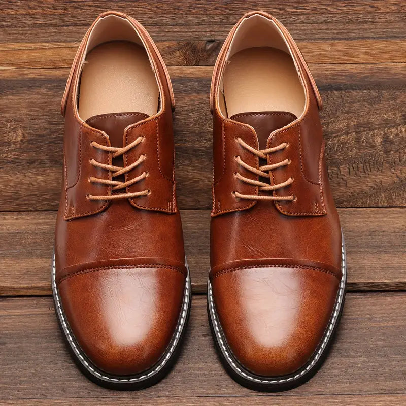 Chaussures pour Hommes Derby Vintage Cuir Authentique-1