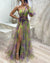 Robe Longue Élégante Femme Imprimé Floral Polyester 3