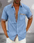 Variant image for Chemise Homme Manche Courte Élégante en Tissu Respirant-43