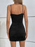 Robe de Nuit Femme Chic Sans Manches Col V Polyester-4