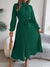 Variant image for Robe Femme Longue Élégante Monochrome avec Col Sophistiqué en Polyester-16