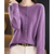 Variant image for Pull Femme Col en V en Laine Pure Ajusté-49