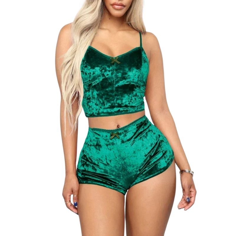 Ensemble de vêtements de nuit en velours doux pour femmes