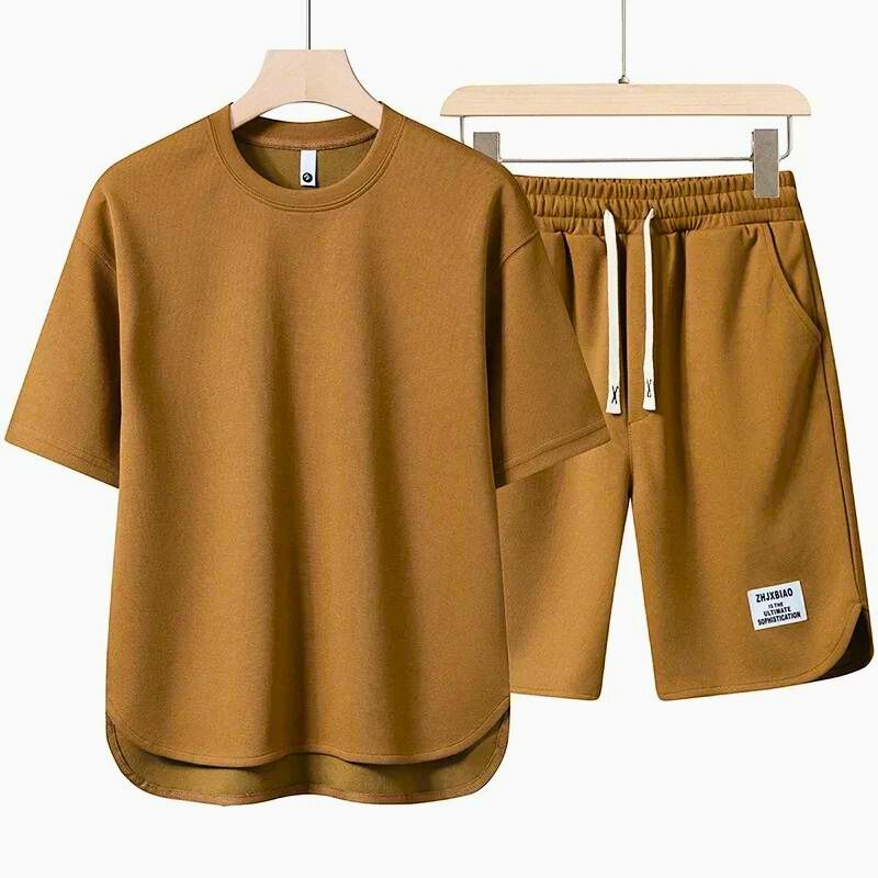 Variant image for Ensemble Homme Été Deux Pièces Confortable en Mélange de Coton-2