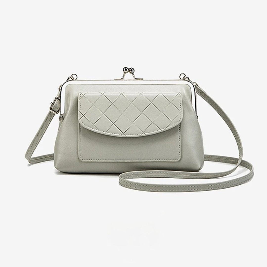 Sac à main élégant en cuir artificiel avec fermeture en forme de lèvre pour femmes 2