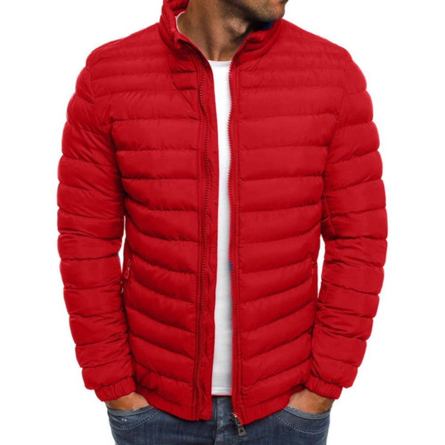 Veste Homme Élégante en Nylon Duvet Résistant aux Intempéries 1