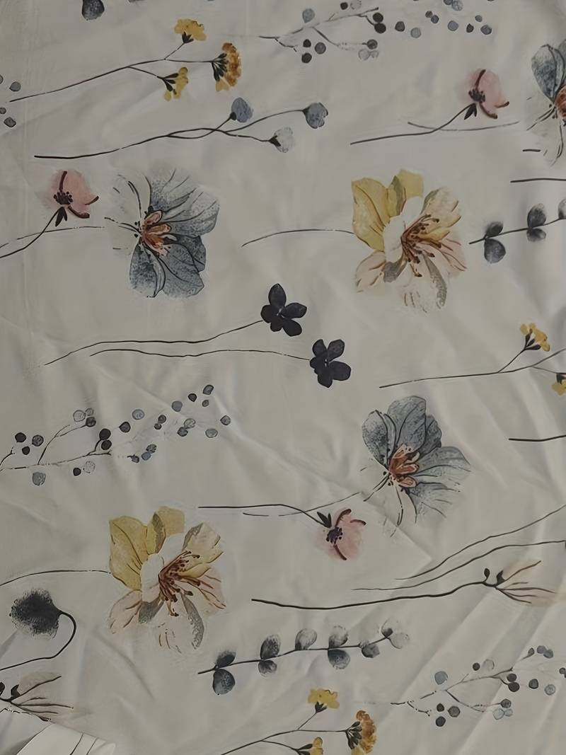 Chemisier Femme Chic à Motif Floral Tissu Léger-5