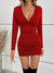 Robe Femme Mini Élégante Col en V Polyester Ajustement Flatteur 6
