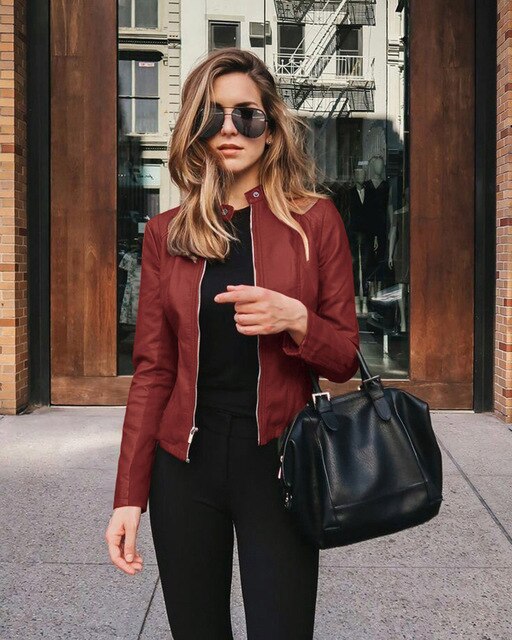 Veste en Cuir Femme Élégante et Tendance 6