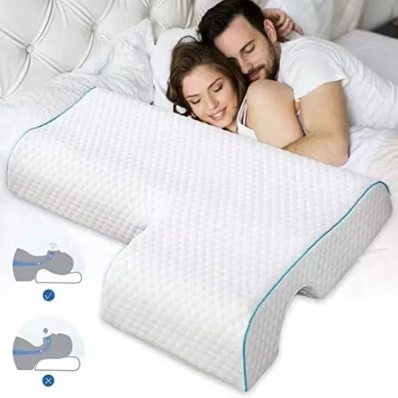 Variant image for Coussin à Mémoire de Forme Confortable 60x40 cm Mousse pour Couples-2