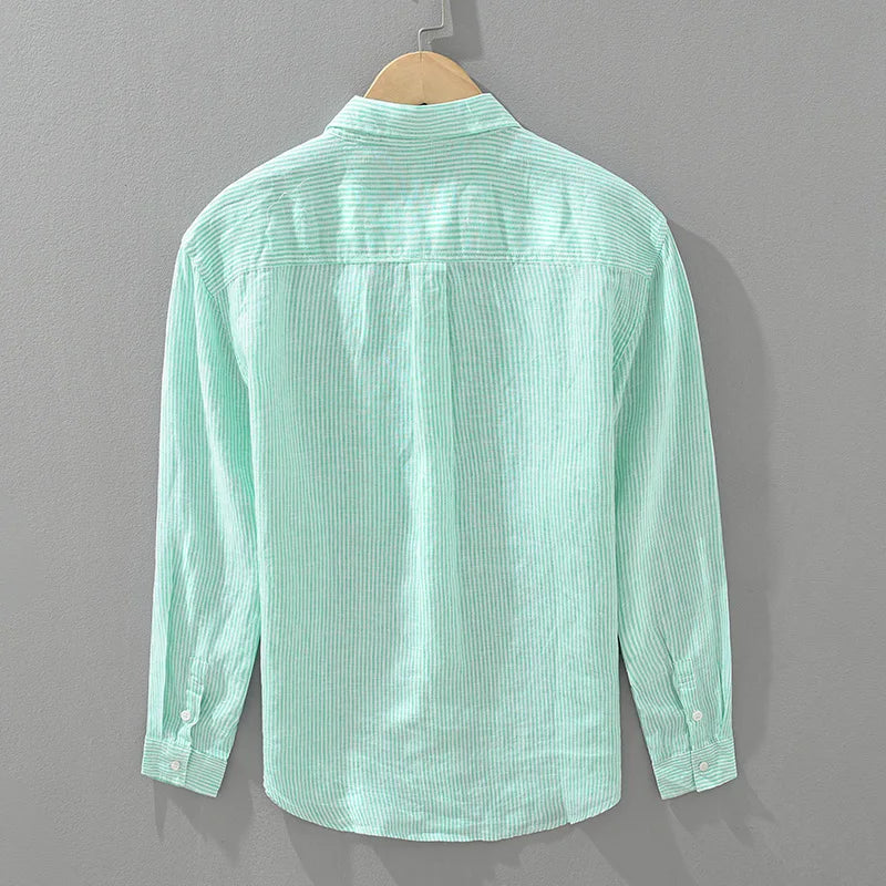 Chemise Homme Décontractée en Lin Respirant Ajustement Surdimensionné 4