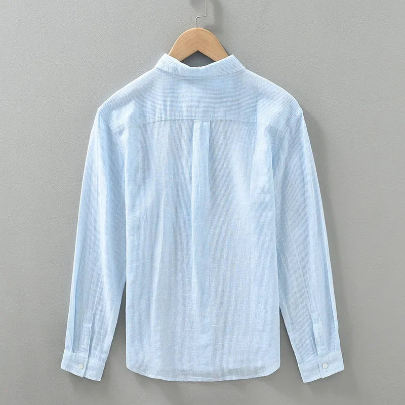 Chemise Homme Décontractée en Lin Respirant Ajustement Surdimensionné 2