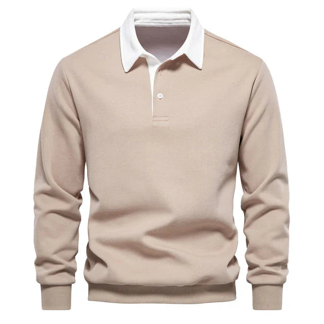 Variant image for Polo Masculin Élégant Manches Longues 100% Coton-29