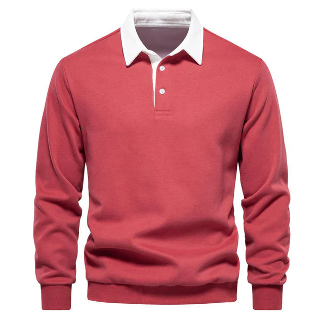 Variant image for Polo Masculin Élégant Manches Longues 100% Coton-36