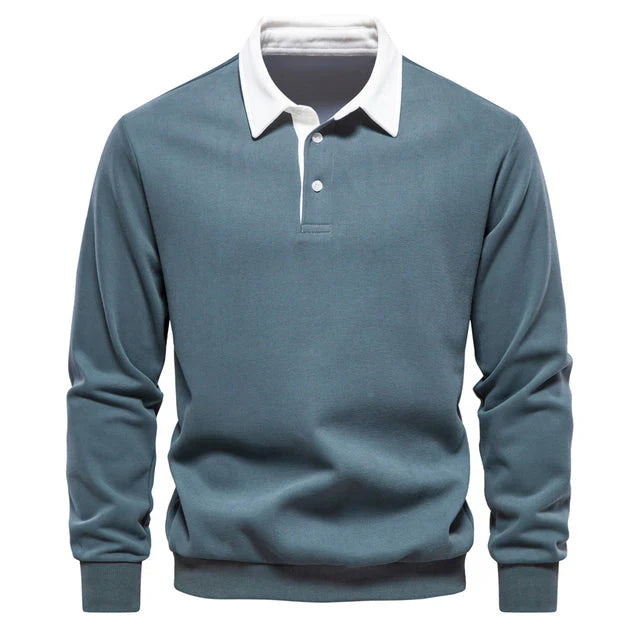 Variant image for Polo Masculin Élégant Manches Longues 100% Coton-22