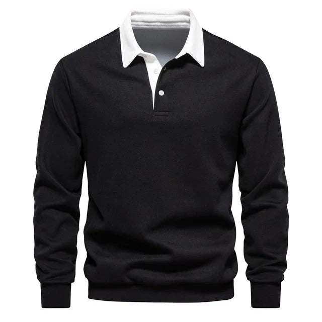 Variant image for Polo Masculin Élégant Manches Longues 100% Coton-9