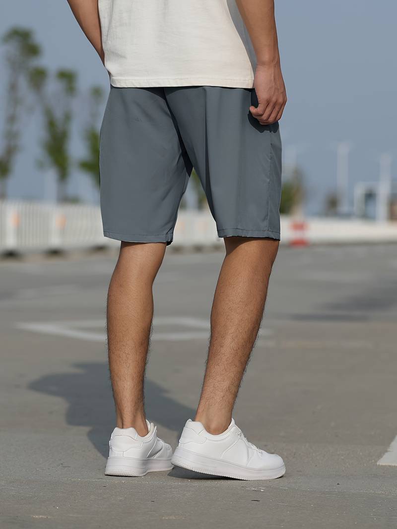 Shorts Homme Décontractés en Coton Respirant avec Cordon Ajustable-2