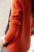 Pull Femme Rétro en Maille Acrylique avec Rayures Bleu Marine et Orange 4