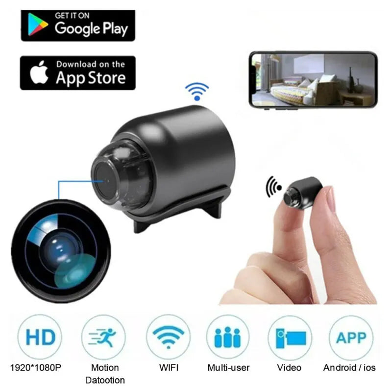 Caméra de Surveillance Sans Fil 1080P HD Wifi Compacte Design Discret-1