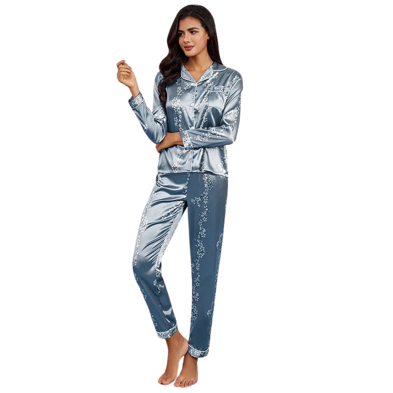 Pyjama élégant à manches longues pour femmes