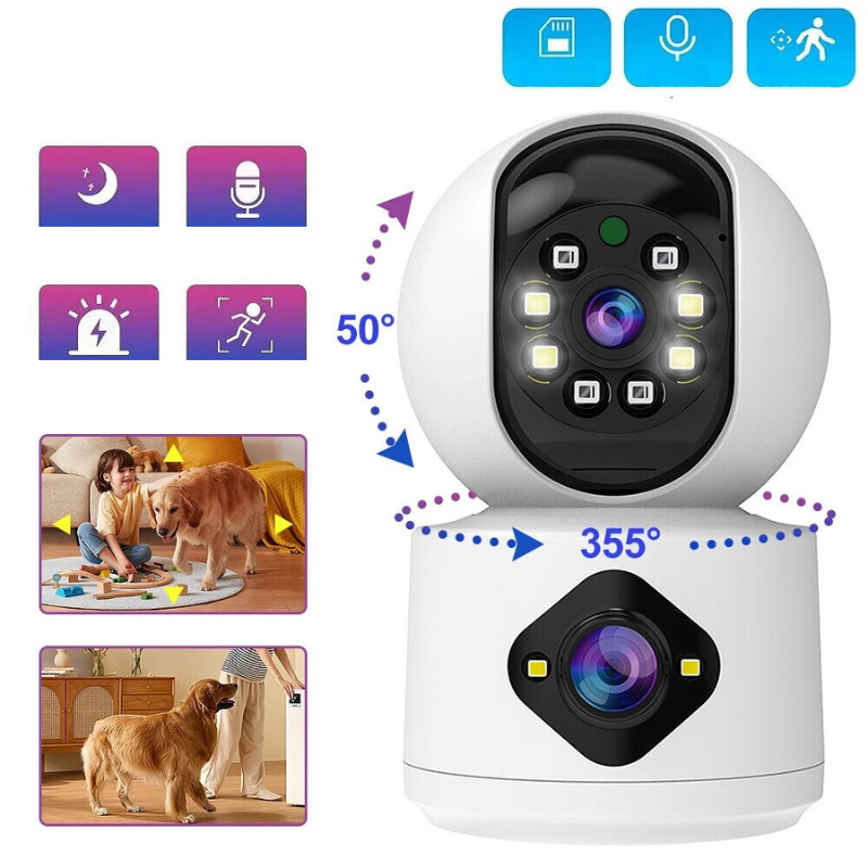 Appareil photo intelligent 4MP à double objectif