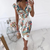 Robe Femme Élégante Col en V Manches Recommandées Tissu de Haute Qualité 5