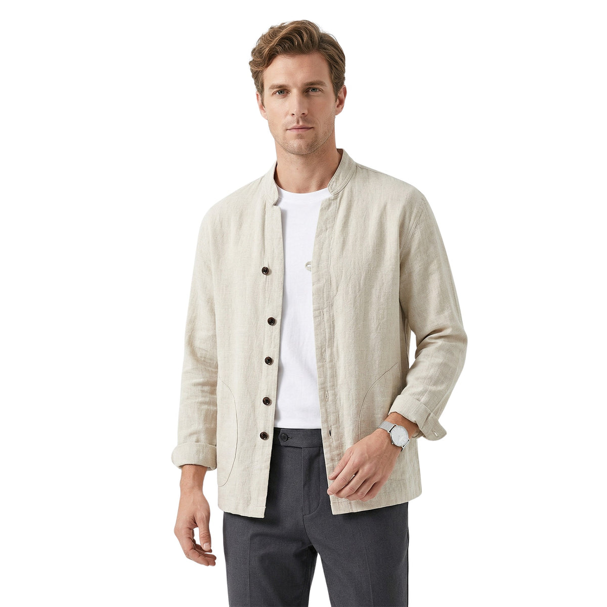 Chemise Homme Décontractée en Lin